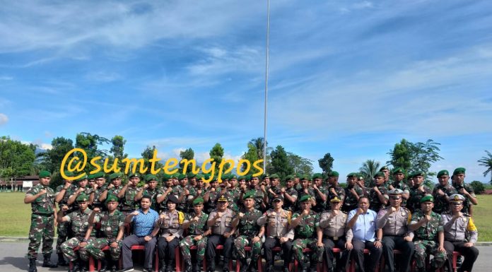 Kapolres Madina AKBP Irsan Sinuhaji SIK MH dan Danyonif 123 Letkol Inf Roy Chandra Sihombing ” Bersilaturahmi Ke Kompi Senapan B Yonif Mangga Dua