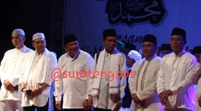 Isra’ Mi’raj di Alaman Bolak Padangsidimpuan di Hadiri Ustadz Somad dan Gubsu