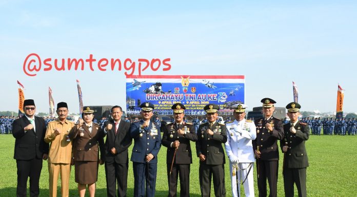 HUT TNI AU Ke – 73 Di Lanud Suewondo Medan, Digelar Sederhana dengan Konsep Pesta Rakyat