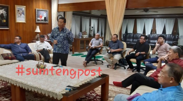 Pemaparan Bupati Madina terkait Progres Percepatan Pembangunan di Kabupaten Mandailing Natal di Rumah Dinas Menko Perekonomian