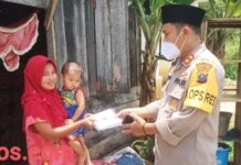 Ditengah Pandemi Covid-19 Kapolres Madina Bantu Keluarga Kurang Mampu