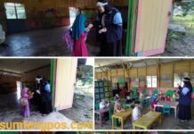 Mahasiswa KkN UIN Walisongo Syiva” Mengajarkan Sanitasi & Berbagi Masker