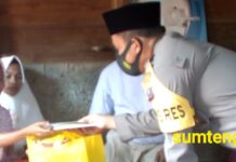 Lagi, Bentuk Peduli Kapolres Madina Berikan Tali Asih Anak Penderita Hydrancephaly