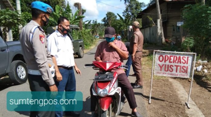 Operasi Yustisi Tim Patroli Polres Tapsel Hari Ini Bagi Masker 50 pcs, Teguran Lisan 60, Teguran Tertulis 30