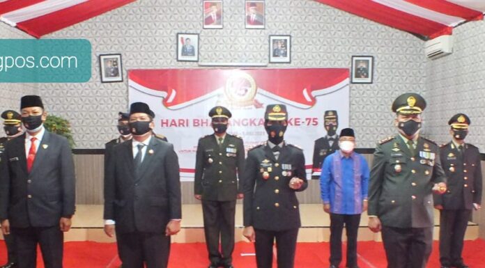Upacara Virtual Hut Bhayangkara ke-75 Di Polres Padangsidimpuan