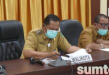 Walikota Padangsidimpuan Rapat Secara Virtual Dengan Gubernur Bahas Sekolah Tatap Muka
