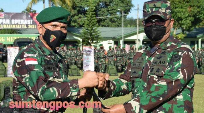 Waasops Kasad Brigjen TNI E. Reza Pahlevi Chek Kesiapan Satuan Tugas Yonif 123/RW