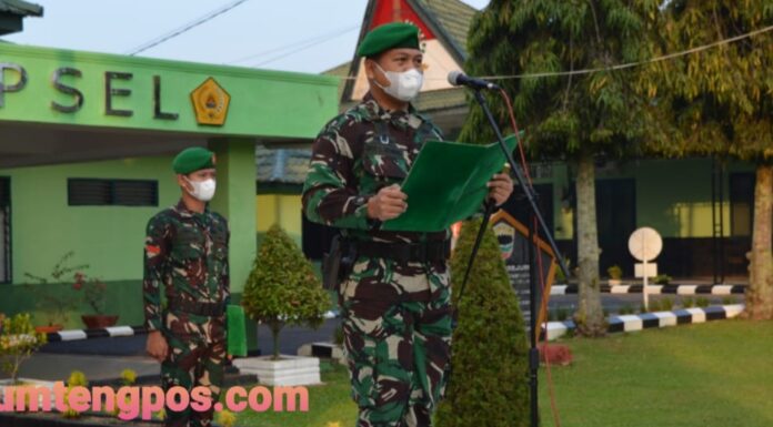 Kodim 0212/Tapsel Gelar Kegiatan Upacara Bendera Dan Jam Komandan