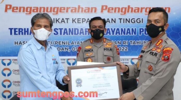 Polresta Deliserdang Raih Kepatuhan Tinggi Pelayanan Publik dari Ombudsman RI, Kapolresta : Terimakasih Masyarakat Deliserdang