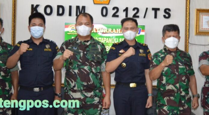 Dandim 0212/Tapsel Terima Kunjungan Silaturahmi Tim KPPBC TMP C Sibolga
