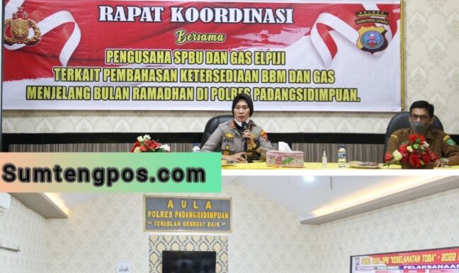 Berikut Arahan AKBP Juliani Prihartini “Rapat Koordinasi Bersama Pengusaha SPBU dan Gas LPG di Wilkum Polres Padangsidimpuan