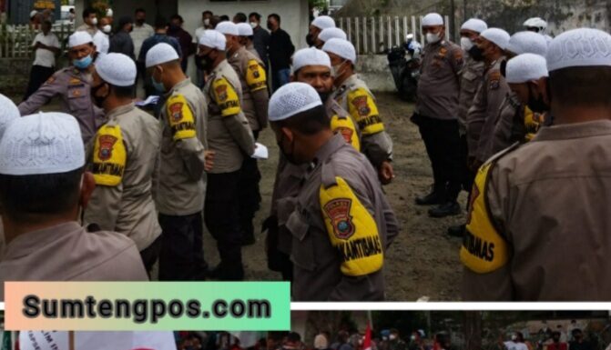 Polres Padangsidimpuan Gelar Pengamanan Unjuk Rasa Mahasiswa Humanis