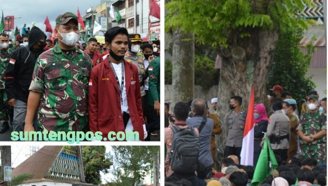 Kodim 0212/Tapsel Terjunkan Personil Bantuan Pengamanan Unjuk Rasa