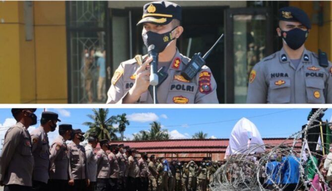 Kapolres Tapsel Minta Pasukan Pengaman Unras di Paluta Jangan Terpancing Emosi