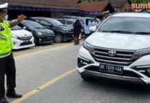 H+4 Lebaran, Kondisi Arus Lalu Lintas di Aek Sijorni Mulai Terlihat Lengang