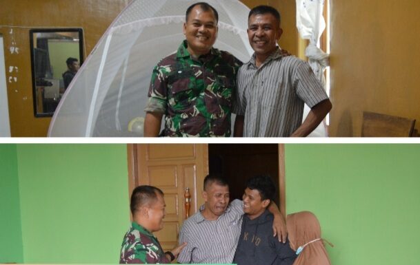 Wujud Kepedulian, Dandim 0212/Tapsel Jenguk Danramil Yang Sedang Sakit