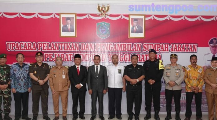 Wujud Sinergitas, Kapolres Tapsel Hadiri Pelantikan Sekdakab Paluta