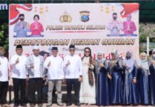 Polres Tapsel Sembelih 17 Ekor Lembu di Hari Raya Qurban