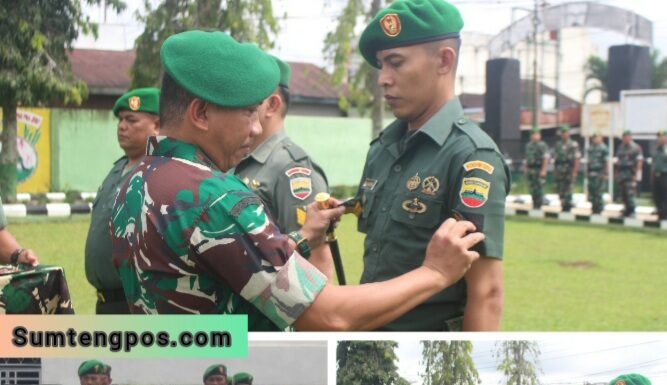 Di Momen Hari Kesaktian Pancasila, 47 Personel Kodim 0212/Tapsel Naik Pangkat