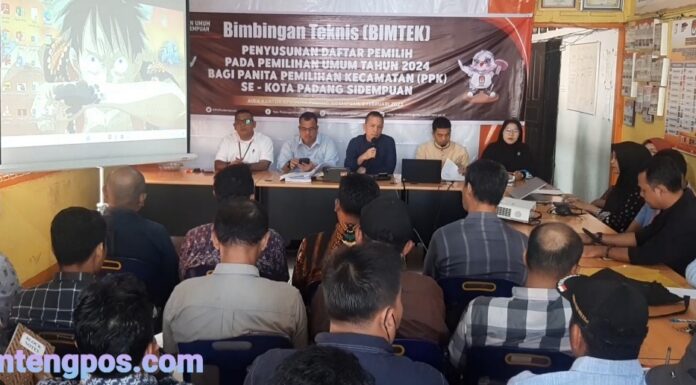 Bimtek Daftar Pemilih Pada Pemilihan Umum Tahun 2024 Bagi PPK Se- Kota Padangsidempuan