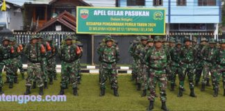 Siap Amankan Pemilu 2024, Kodim 0212/Tapsel Gelar Apel Pengecekan Perlengkapan Kesiapsiagaan Personel