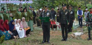 Kodim 0212/Tapsel Gelar Upacara Persemayaman Dan Pemakaman Personel Kodim 0212/Tapsel