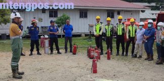 PT SMGP Bekali Karyawan Pelatihan Pemadam Kebakaran