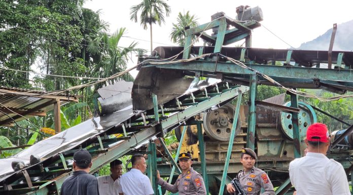 Polres Padang Lawas Utara Cek Lokasi Galian C dan Stone Crusher Diduga Belum Berizin
